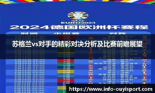 苏格兰vs对手的精彩对决分析及比赛前瞻展望